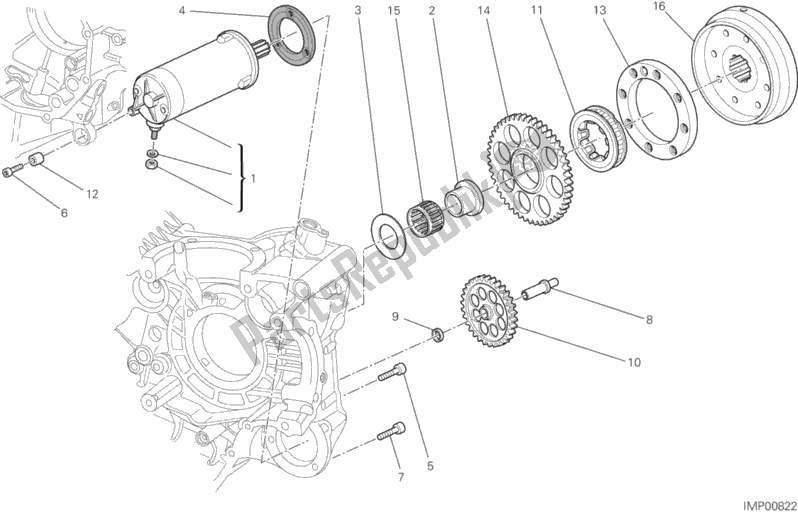 Toutes les pièces pour le Demarreur du Ducati Superbike 848 EVO 2012